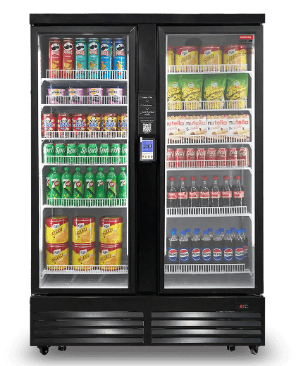 Modern vending machine with fresh food options